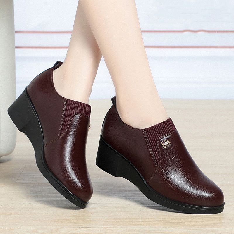 Elvira | Scarpe Eleganti in Pelle con Zeppa