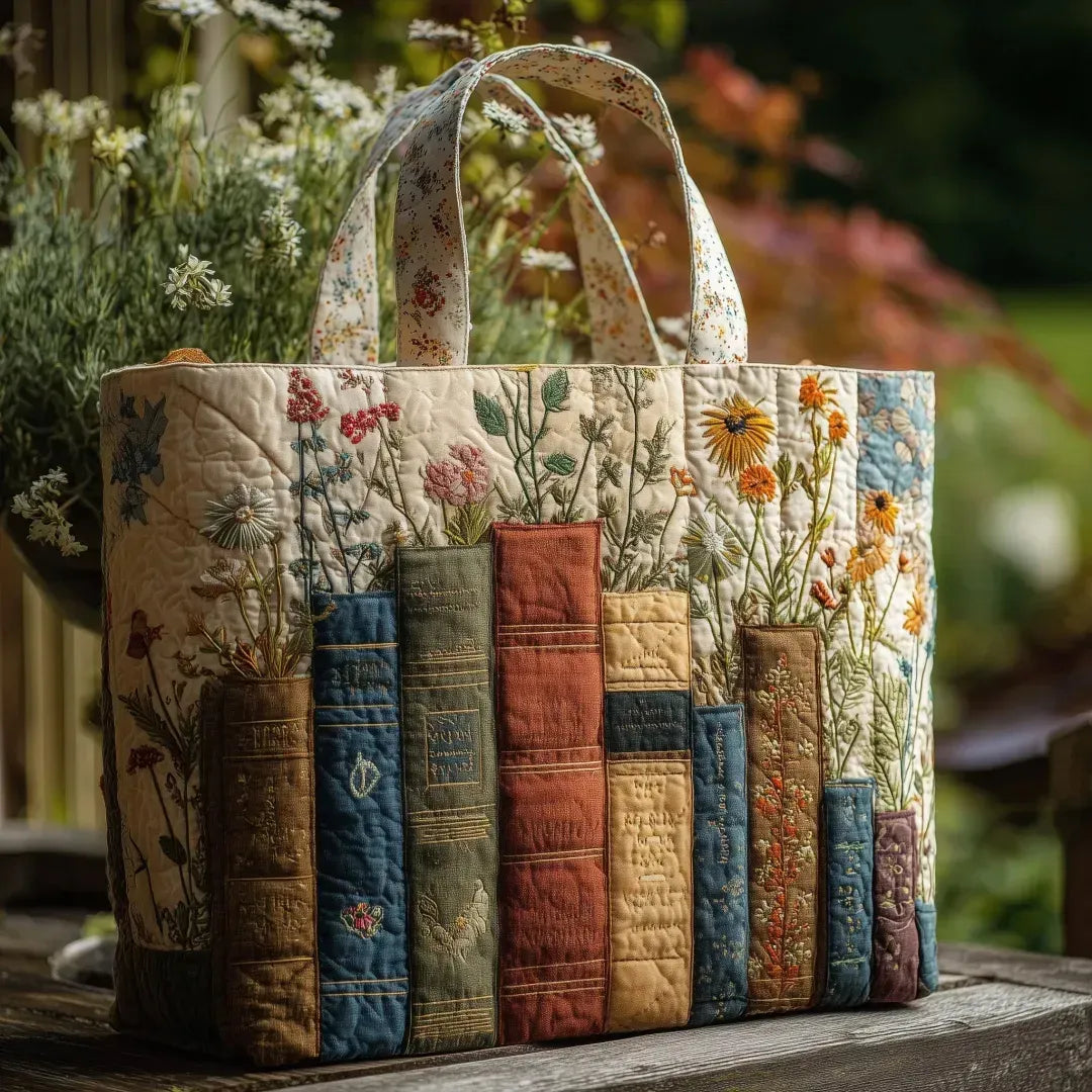 Borsa Matelassé Artigianale: Libri e Fiori