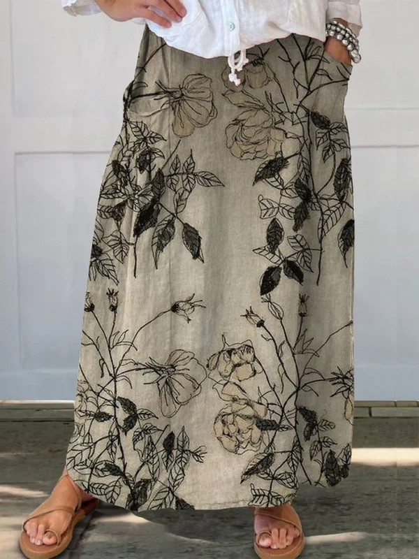 Bianca | Gonna Botanica Nera