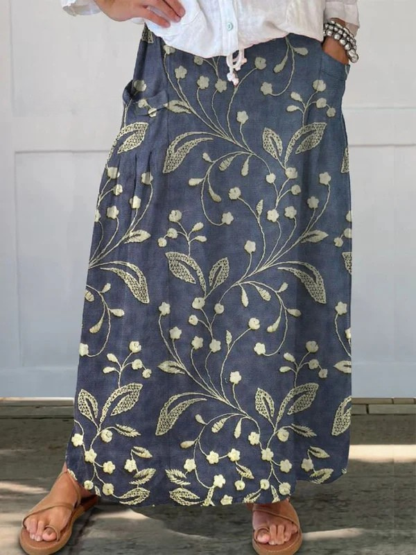 Caterina | Gonna Botanica Blu