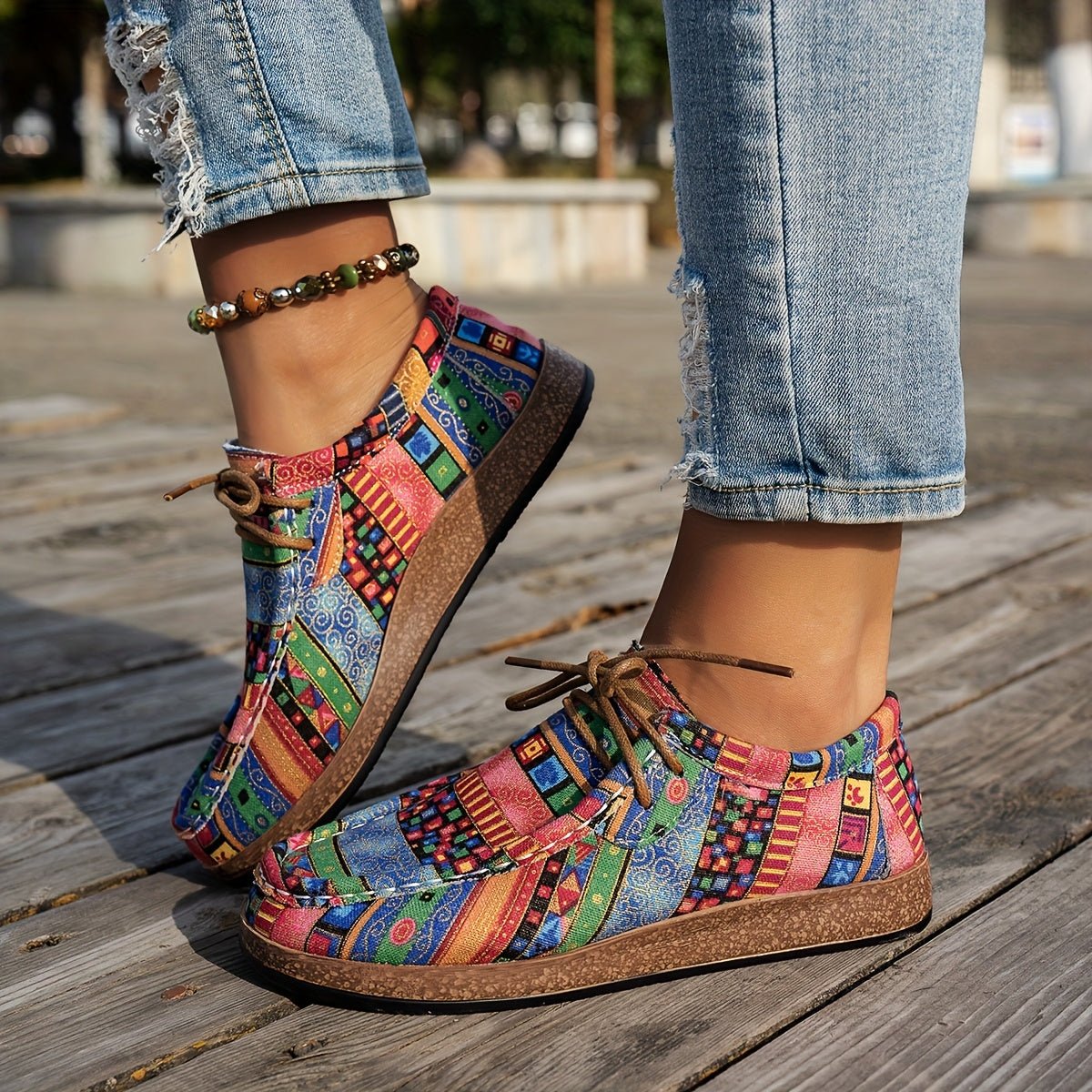 Aurora | Scarpe rétro colorate da donna